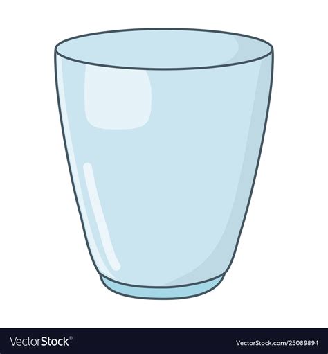 Glass Cup Cartoon Royalty Free Vector Image Vectorstock