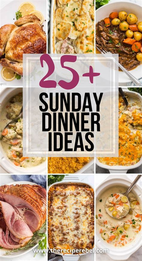 25 Easy Sunday Dinner Ideas L The Recipe Rebel Artofit