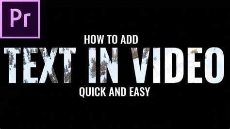 Premiere Pro How To Add Video Inside Text Youtube