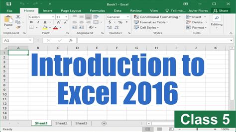 Introduction To Excel 2016 Learn Ms Excel 2016 Microsoft Excel 2016