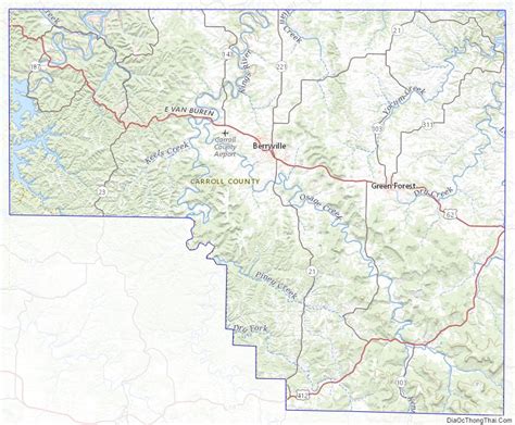 Map Of Carroll County Arkansas
