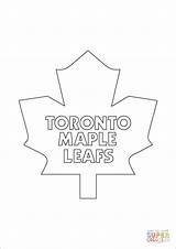 Maple Toronto Leafs Hockey Logo Nhl Coloring Leaf Pages Printable Sport Colouring Print Kids Book Logos Drawing Sports Leaves Main sketch template