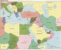 Mapa Político de Medio Oriente - Tamaño completo | Gifex