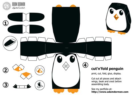 Papercraft Penguin Template Inspirations Origami And Paper Crafts