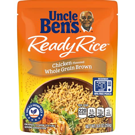 UNCLE BEN S Ready Rice Chicken Whole Grain Brown 8 8oz Walmart Com