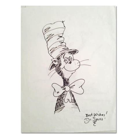 Sold Price Dr Seuss 1904 1991 Cat In The Hat Best Wishes 2 Hand