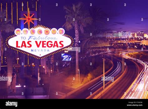 Streets Of Las Vegas Sin City At Night Illuminated City Of Las Vegas