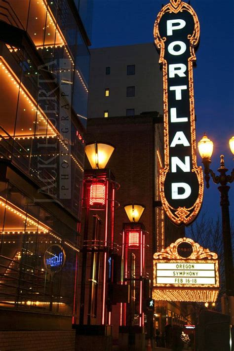 Portland Photography Portland Neon Theater By Jackhuertaphoto 35 00 Signed Photo