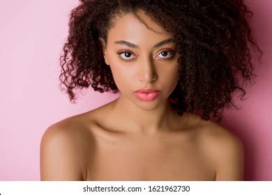 Portrait Beautiful Serious Nude African American Stock Photo
