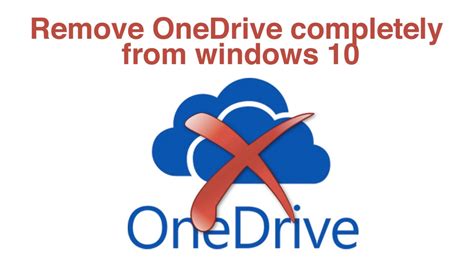 Remove OneDrive From Windows 10 Completely YouTube