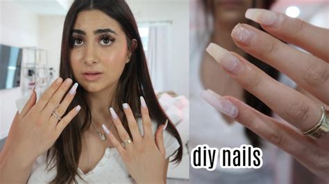 Essentially, acrylic is made from a liquid (called a monomer) and a powder (called a polymer). attempting to do my own acrylic nails - YouTube