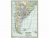 Printable map of Argentina, Chile and the Southern part of South ...