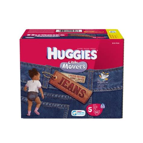 Luca Gordon Huggies Little Movers Jean Diapers Size 5 52 Count