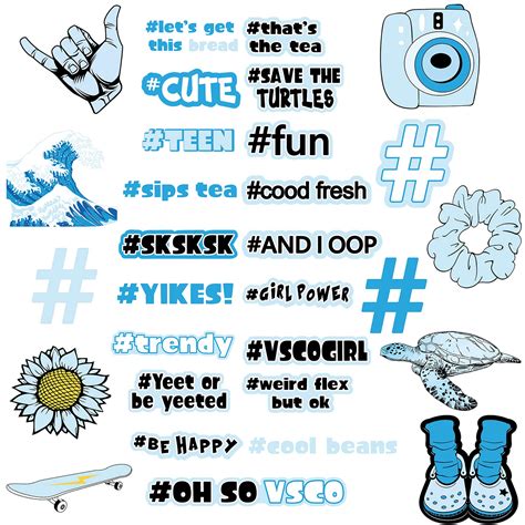 Buy 30 Pieces Vsco Stickers For Hydro Flask Water Bottles Cute