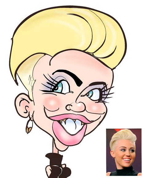 Miley Cyrus Caricature Sketch Celebrity Caricatures Caricature Porn