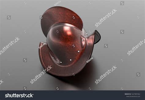 3d Illustration Conquistador Morion Helmet Isolated Stock Illustration