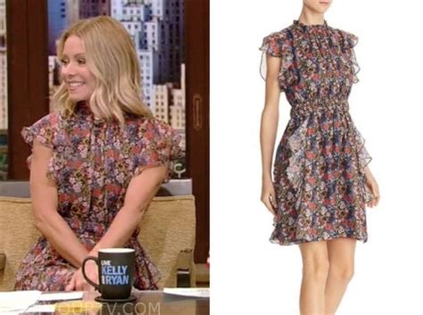 Kelly Ripa Floral Ruffle Dress Live With Kelly And Ryan Fashion