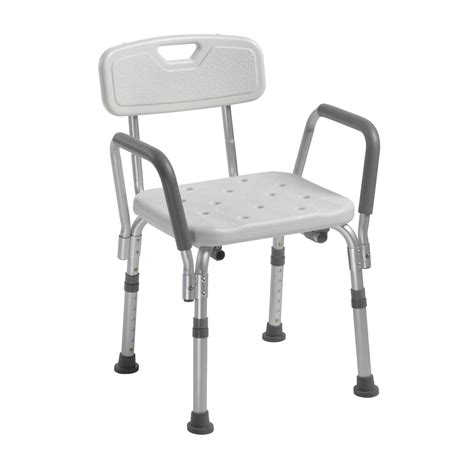 Drive Medical Shower Chair With Back And Removable Padded Arms