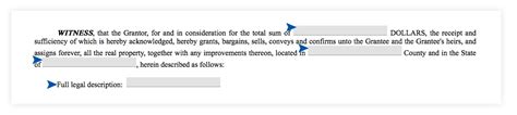 Property Deed Form Free Downloadable Real Estate Deed