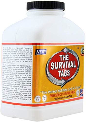 Survival Tabs 15 Day 180 Tabs Emergency Food Ration Survival Mres Food