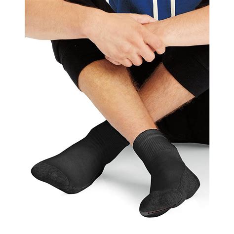 Hanes Mens Big And Tall Comfortblend Ankle Socks 6 Pack