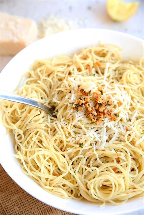 Angel Hair Pasta With Garlic And Parmesan Real Life Dinner