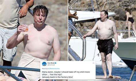 Elon Musk Pokes Fun At Photos Showing Him Shirtless On A Yacht In My