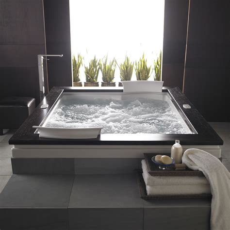 Modern Elegance A Tub For Two Neat Stuff In 2019 Jacuzzi Bathtub Jacuzzi Bath Bathroom Spa