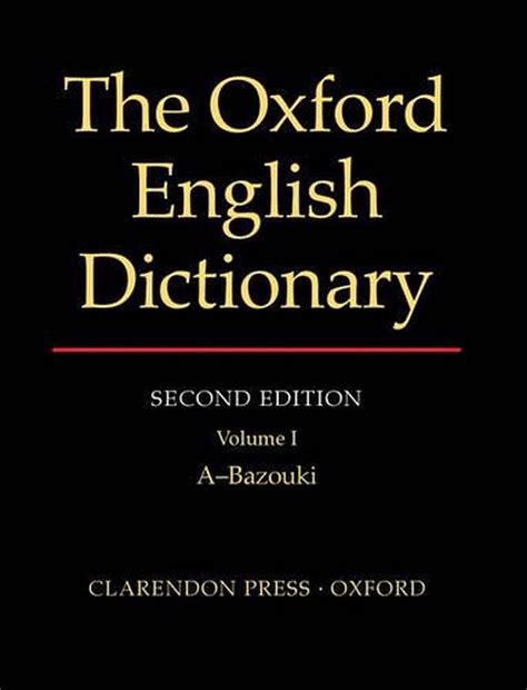 The Oxford English Dictionary By Ja Simpson Hardcover 9780198611868