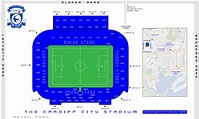 CARDIFF CITY FC - Map of the Cardiff City Stadium - seating plan