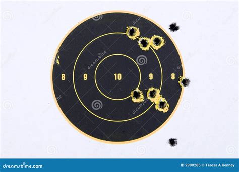 Target With Bullet Holes Stock Image Image Of Achievement 2980285