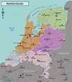🥇 【 Grandes regiones mapa de los Países Bajos 】 ️