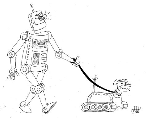 A Robot And His Dog By Emperornortonii On Deviantart