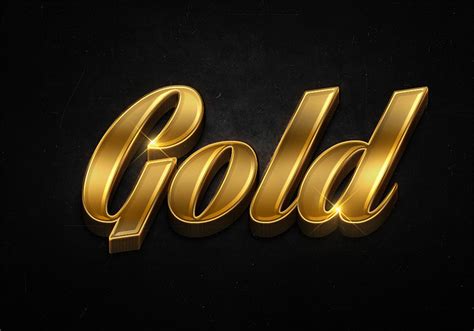 72 3d Shiny Gold Text Effects Preview Free Psd In Photoshop Psd Psd