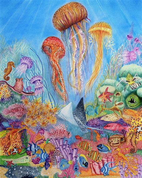 Marine Life Painting By Cactus Sun Studio Fine Art America