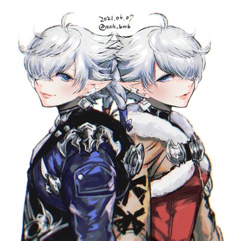 alisaie leveilleur and alphinaud leveilleur final fantasy and 1 more drawn by morino bambi