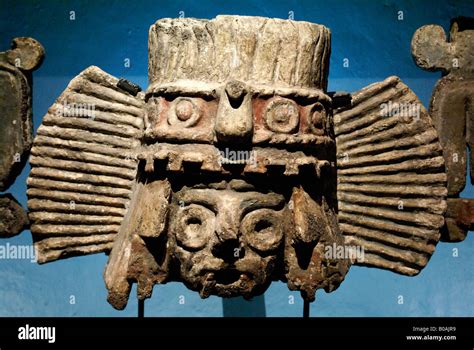 Brasero Tlaloc Aztec Stone Sculpture Museo Del Templo Mayor Mexico