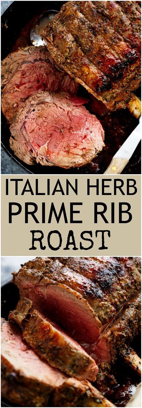 We bought a 10.5 lb standing rib roast at costco to serve for christmas. Italian Herb Prime Rib Roast is the perfect Christmas ...