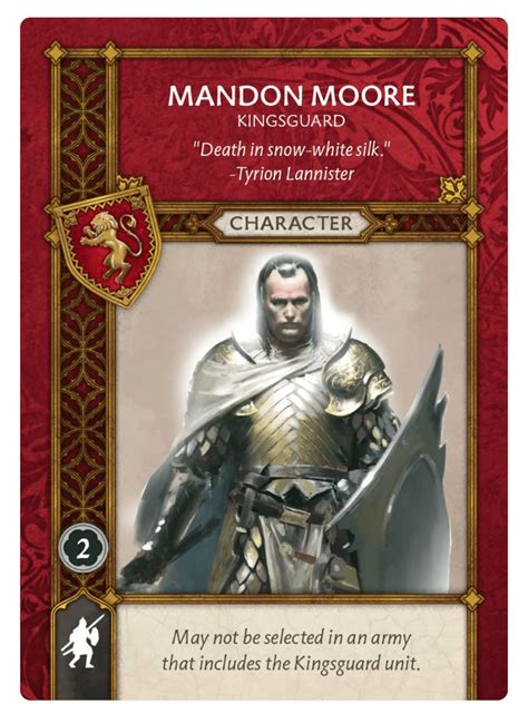 Mandon Moore - Kingsguard - ASOIAF Miniatures Game Competitive Community