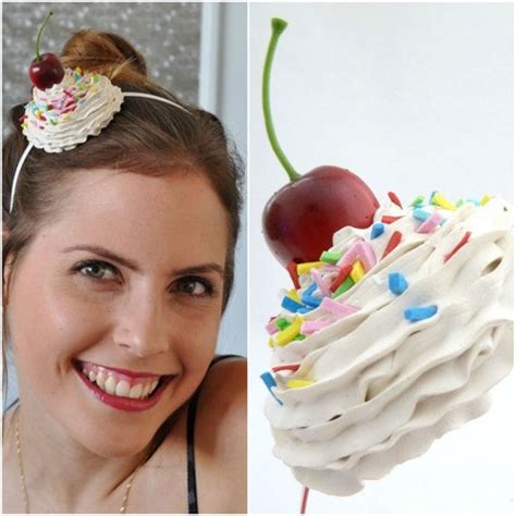 Cupcake Headband Cupcake Headpiece Whipped Cream Headband Great Prop For Ice Cream Cone