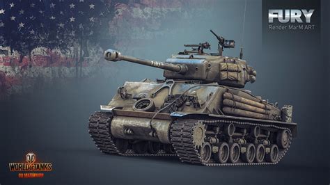 M A E Sherman Fury Tank Wallpaper World Of Tanks Wargaming
