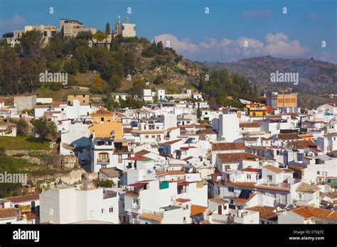 Monda Malaga Province Spain Typical White Mountain Village With