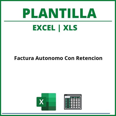 Plantilla Factura Autonomo Con Retencion Excel