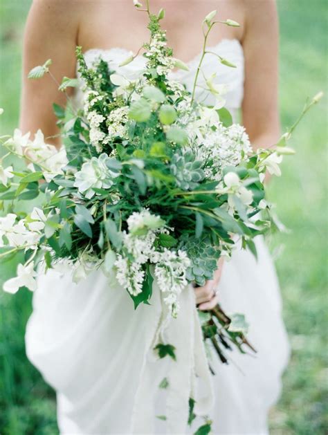 White And Whimsical Bouquet Greenery Wedding Greenery Wedding Bouquet