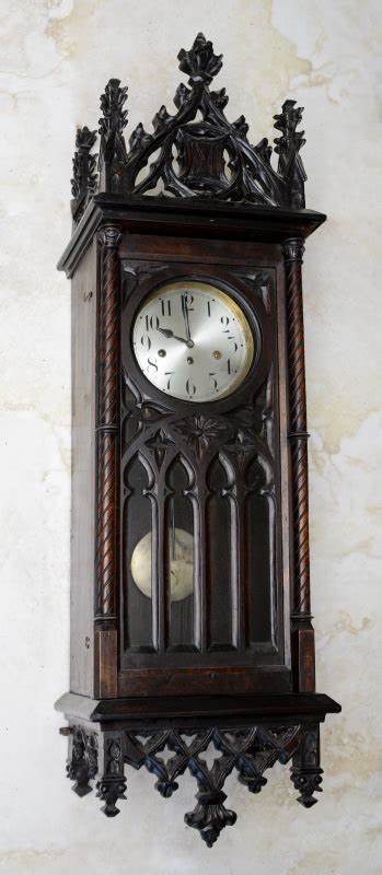 Sold Price Junghans Gothic Revival Carved Wall Clock Invalid Date Edt