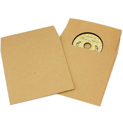 Brown Recycled Manila Card Cd Wallets Or Mailers Retro Style Media