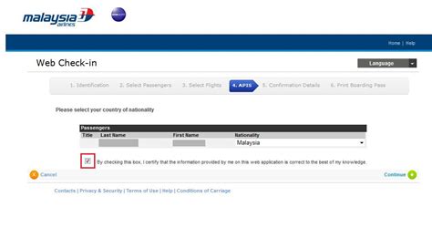Jom Web Check In Malaysia Airlines