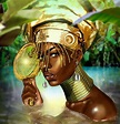 Pin by enticing on LOVE BLK ART | African goddess, Oshun goddess, Black ...