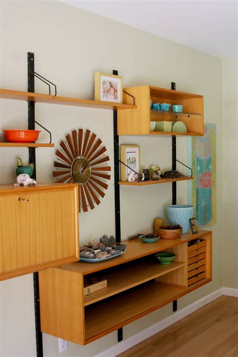 Mid Century Modern Shelving Wall Unit