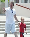 Semi-Exclusive… Mark Wahlberg & Son Brendan Leaving A Church In Los ...